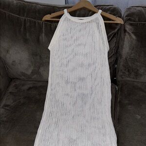 Tahari cream colored cover up.